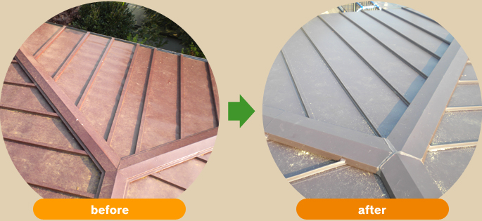 屋根の修理施工　事例3